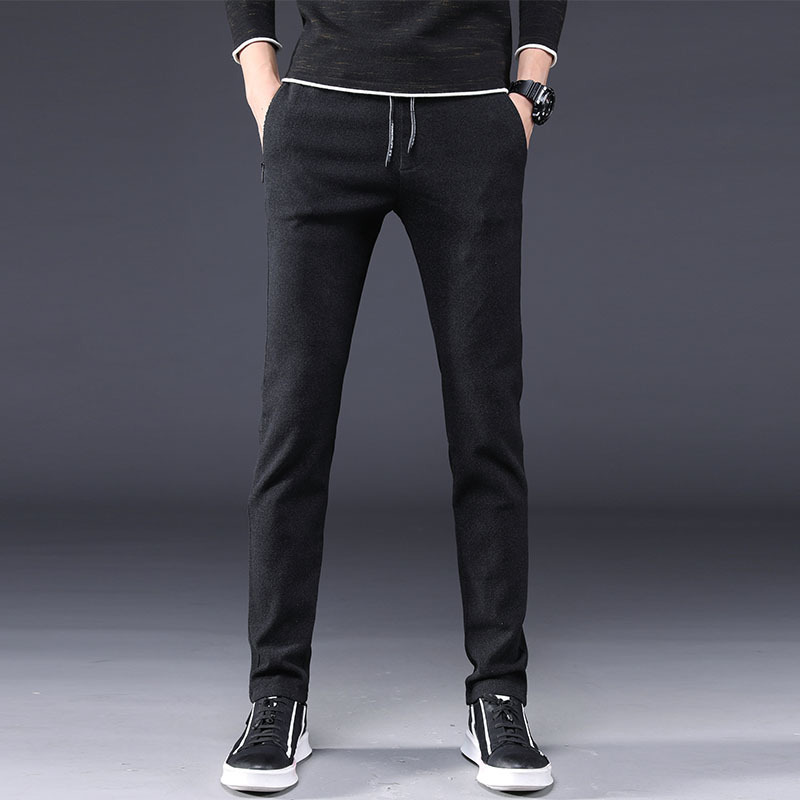 

Autumn and winter new style Plush thickened men's Worsted casual pants, See chart