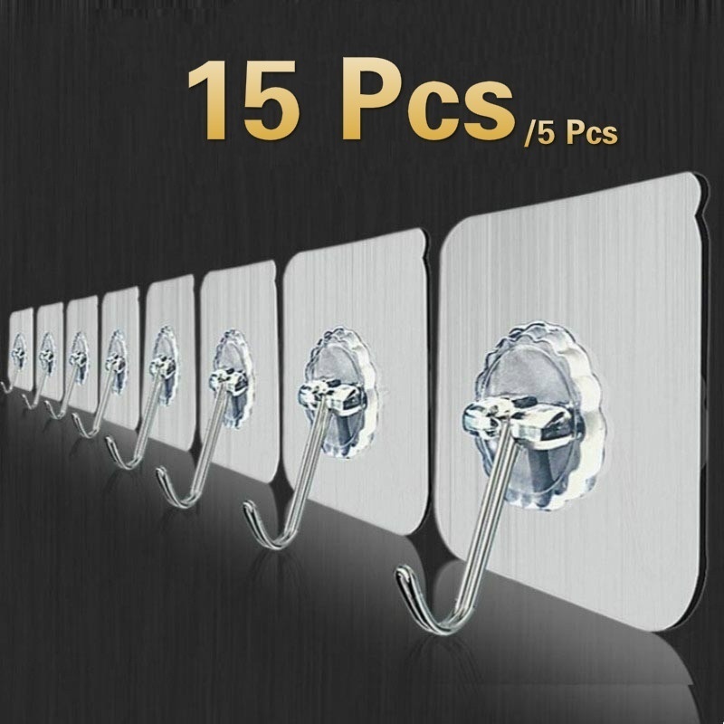 

Home Decor Holders & Racks Transparent Non Trace Hook Wholesale Strong Hook Magic No Trace Hooks Strong