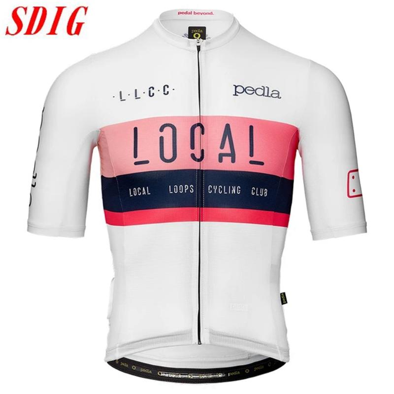 

The pedla Team LUXE Jersey White 2020 MTB tops wear Team racing short sleeve Jersey Summer Coolmax outdoor bicycle