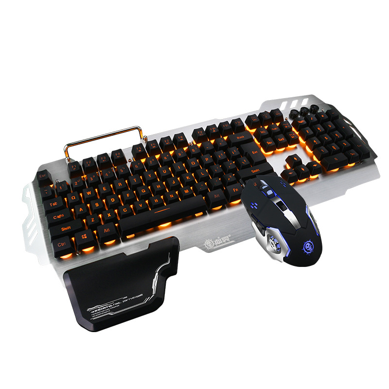 

Mechanical Gaming Keyboard And Mouse Set With USB Wired Ergonomic Rainbow Backlight For Office Or Gamer For PC/Laptop