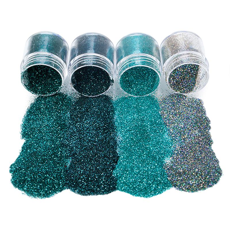 

4 Pack Face Body Chunky Glitters Sequins for Hats Clothes Shoes Crafts DIY, 02