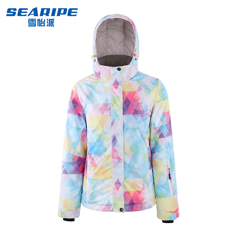 

Ski Jacket Women Windproof Waterproof Skiing wear Warm Winter Coats Outdoor Sport Snow Skiing Snowboarding Clothing, Beige