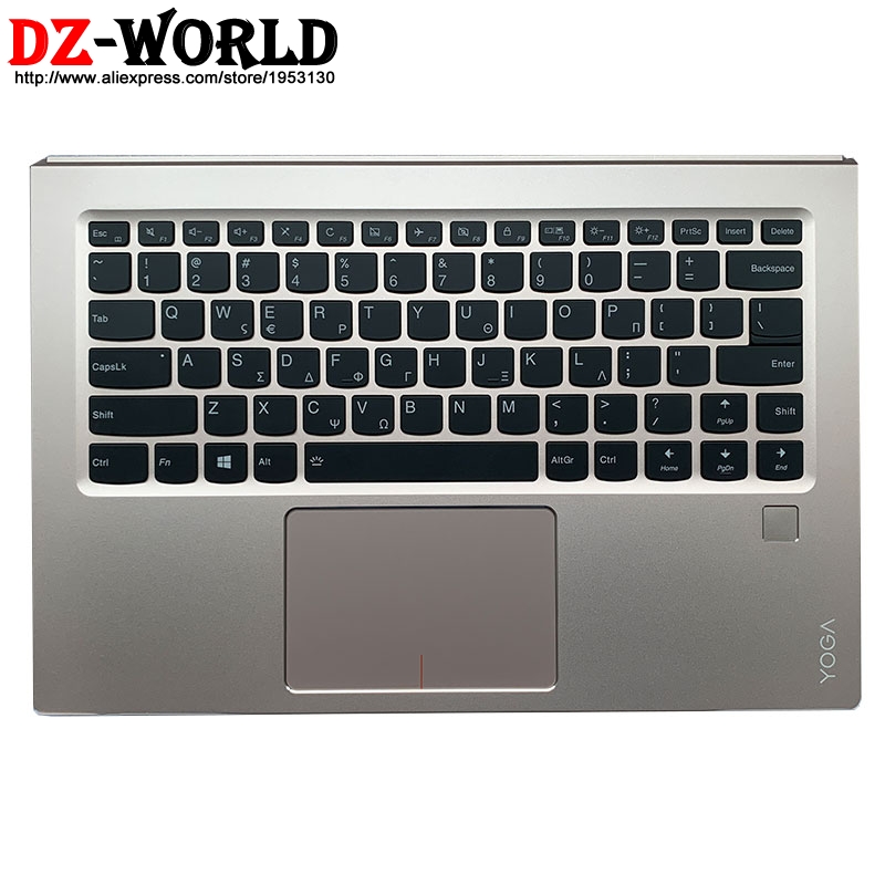 

Gold Shell Palmrest Upper Case with Greek Backlit Keyboard Touchpad FPR for Lenovo Ideapad Yoga 910-13IKB Laptop 5CB0M34988