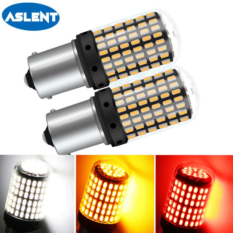 

1PCS 1156 BA15S P21W LED T20 7440 W21W W21/5W 1157 BAY15D led Bulbs 144smd CanBus BAU15S PY21W lamp For Turn Signal Light, As pic