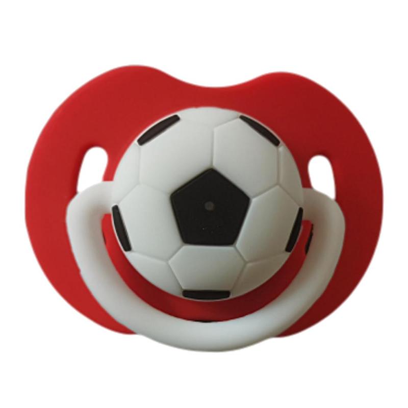 

Football Silicone Newborn Kid Baby Orthodontic Dummy Pacifier Teat Nipple Soother Baby Pacifier Clip Holder Drop-resistant Belt