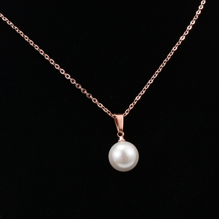 

Fashion Pearl Necklace&Pendant For Women Collares Stainless Steel Choker Jewelry