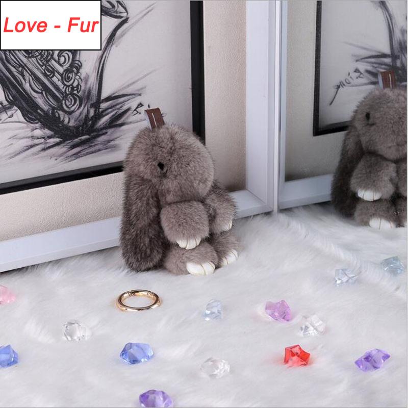 

Fashion 15CM Cute Mini 100% Real Pom Keychain Toy Doll Hanging Lady Package Pendant Gift Wholesale Retail