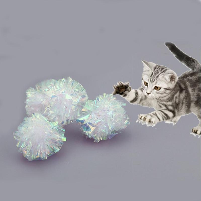 

10Pcs/pack Pet Cat Ring Paper Crinkle Balls Rustle Sound Toy Kitten Playing Interactive Scratching Balls Toys Pet Supplies Tool