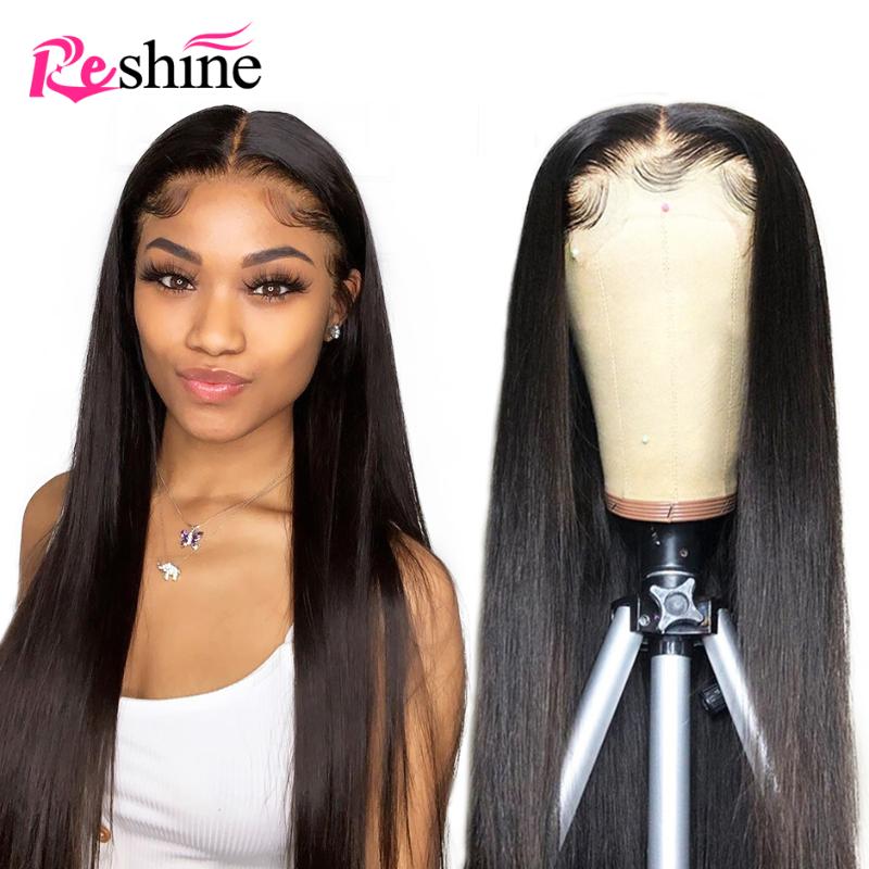 

Reshine Hair Malaysian Straight Human Hair Wigs 13x4 Lace Front Wig For Black Women Pre Plucked 10-26 inch Straight Wigs, As pic