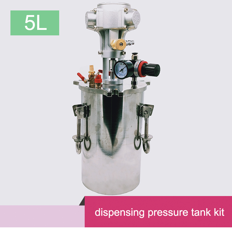 

5L Stirring pneumatic dispensing pressure tank Stainless steel barrel dispensing bucket