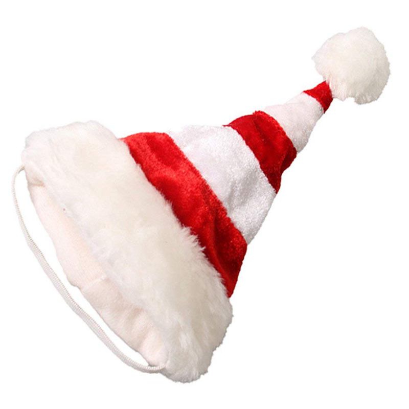 

Christmas Cute Set Cat Puppy Red Hat With Muffler Fashion Gift stripe