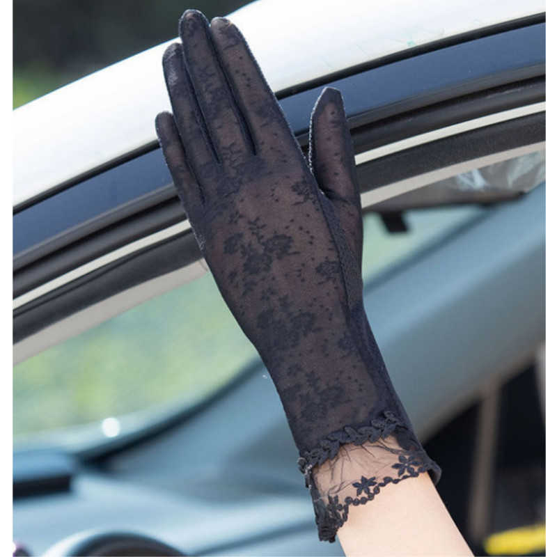

Women Gloves Lady Elegant Party Lace Floral Summer Stretch Sunscreen Gloves