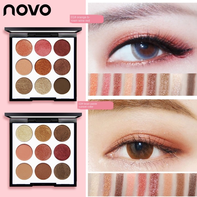 

Princess Rhapsody 9 Color Eyeshadow Palette Multi-Pearl Color Bean Paste, 02