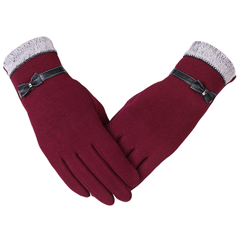 

Fashion Winter Gloves Women Velvet Thickening Warm Mittens Double Thick Plush Wrist Driving Gloves Luvas De Mulher
