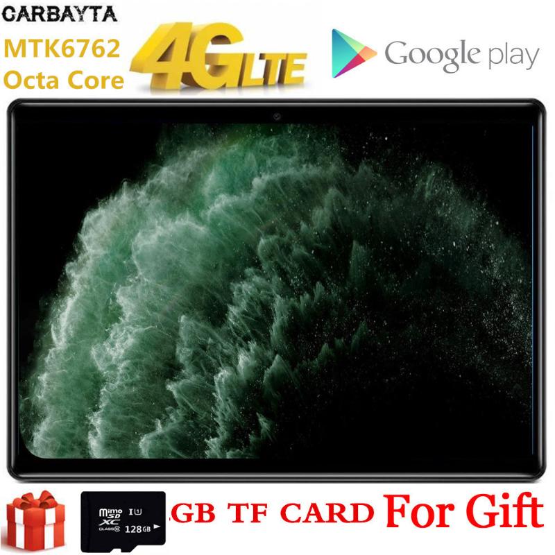 

Gift 128GB TF Card 10.1 Inch Tablet PC Global Bluetooth Wifi Phablet Android 9.0 8 Octa Core Dual SIM Card 2.5D IPS 1920*1200, Black