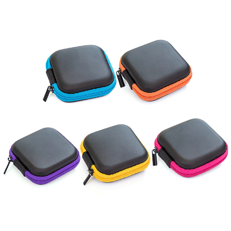 

Earphone Holder Case Storage Bag Mini Zipper Hard Headphone Case Portable Earphones USB Memory Card Box Organizer Cable Cable
