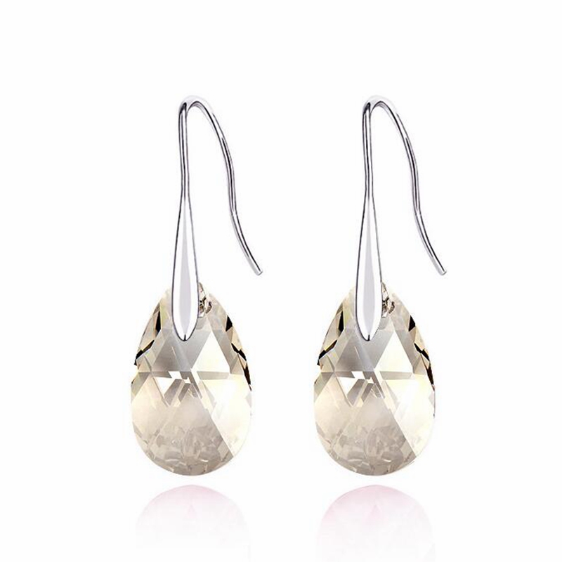 

Dangle Water Drop Earrings 100% Original embellished with Crystal from Piercing Party Accessories jewelry for brides