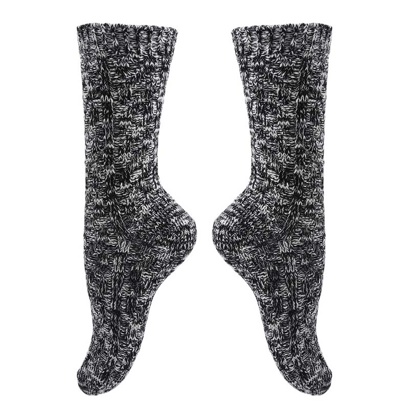 

Autumn Winter Women Soft Snow Knitting Wool Socks Vintage Ladies Warm Thicken Socks Basic Sox Female Sport, Army green
