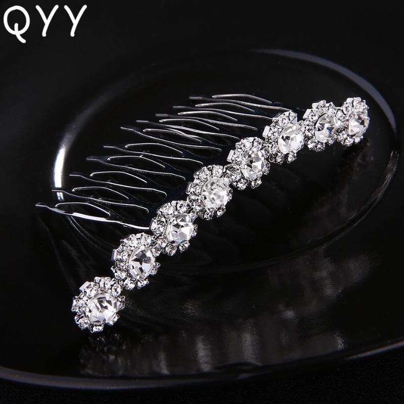 

QYY 2020 Fashion Rhinestone Hair Combs Hair Clips Ladies Wedding Party Jewelry Accessories Crystal Bridal Headpieces Women