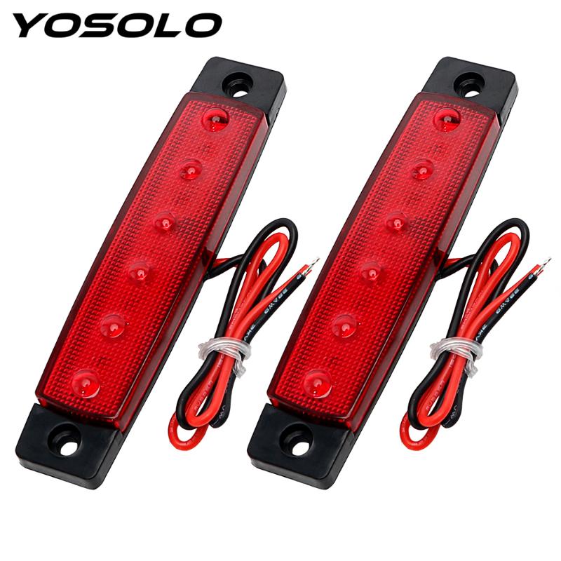 

YOSOLO 1 Pair Truck Turn Indicators 12V Auto Lights Brake Lamps 12 SMD LED Car Turn Signal Lights Car Accessories, As pic