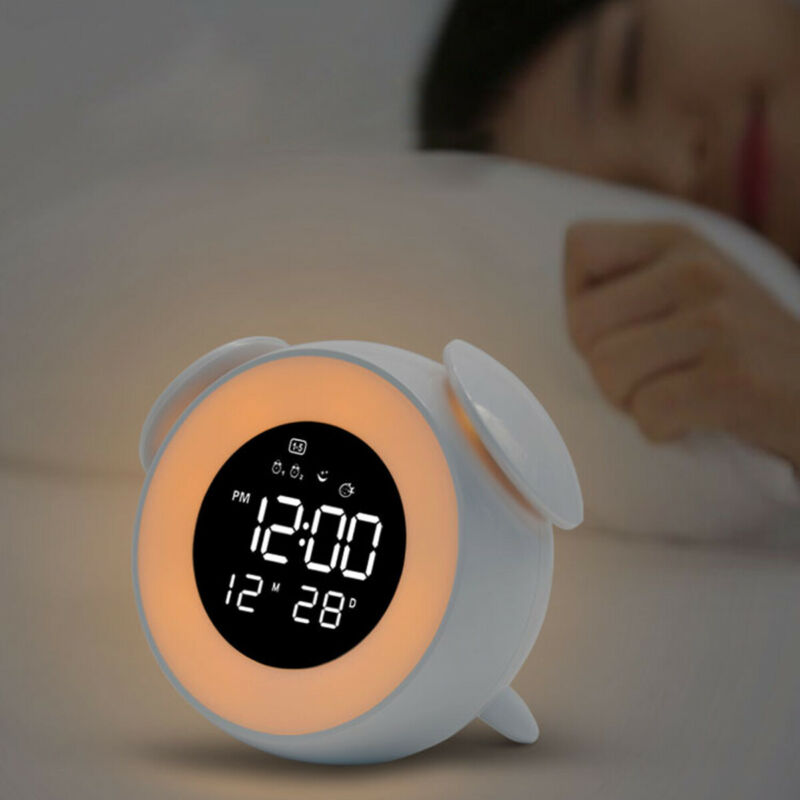 

LED Alarm Clocks Digital Touch Control Sensor Electronic Table Clock Bedside LED Night Light Desk Lamp Wake Up Alarm Clock