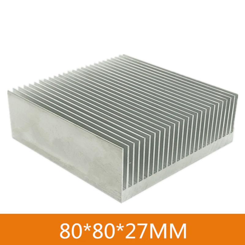 

1x Electronic Radiator Cooler Fin Aluminum Heatsink Computer Water Cooling System IC Chip LED 100*100*18mm 80*80*27mm Heat Sink