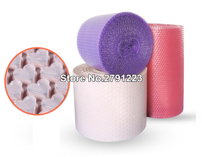 

50cmx38m Heart-shape Air Bubble Roll Party Favors And Gifts Packing Foam Roll Wedding Decoration Emballage Bulle Warp