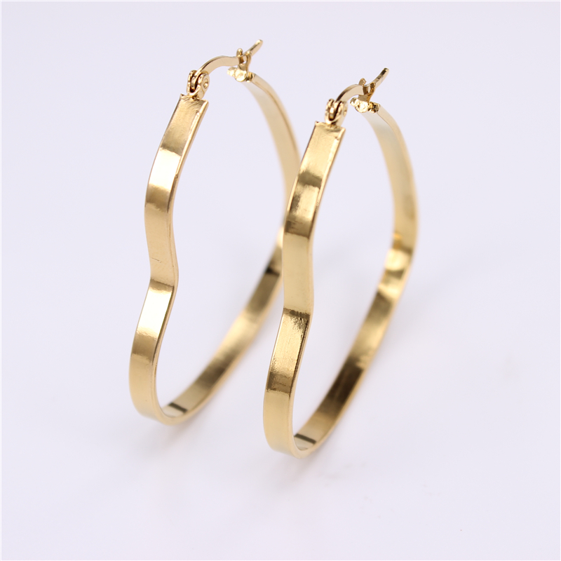 

The New classic smooth Fashion women's jewelry earrings 30mm 40mm 50mm exaggeration Comfortable wear LH892