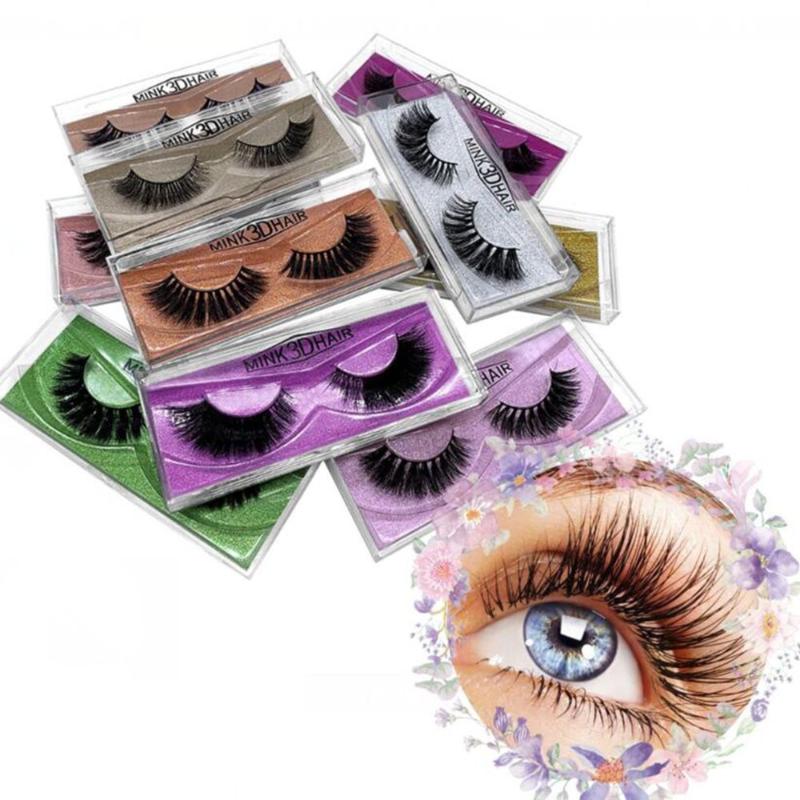 

1Pair 3D Original Mink Thick False Eyelashes Lashes Makeup Fashion Multi-layered False Eyelashes for Women Ladies Makeup Tool