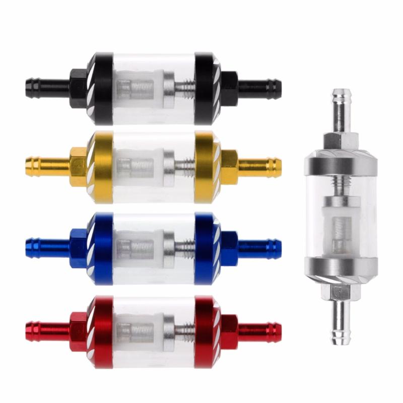 

1 Pc Universal CNC 8mm Gas Fuel Filter Scooter Aluminum Clear-View For Motor Dirt/pit Bike Motorcycle ATV Quad 5 Colors C45