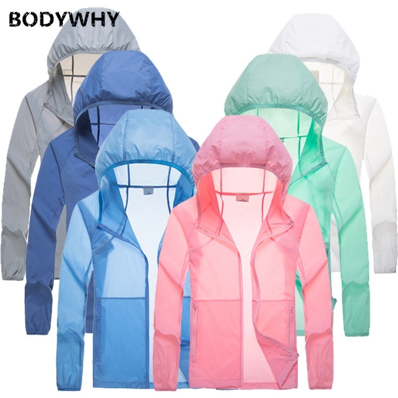 

Sun Protection Clothing Female Ultra-Thin Breathable Outdoor UV Drying Waterproof Ultra-Light Reflective Night Vision Coat Women' Trench Co, Beige