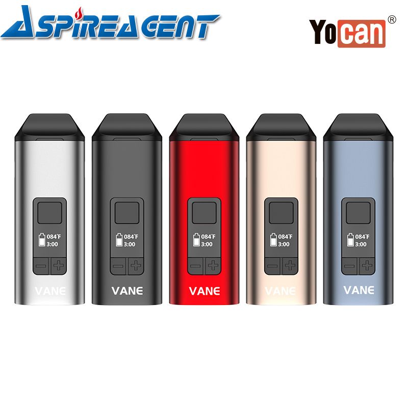 

Yocan Vane Dry Herb Vaporizer Kit Buil-in 1100mAh with Ceramic Chmaber for Even & Smooth Heating with Smart Vibration Function 100% Original, Message for colors