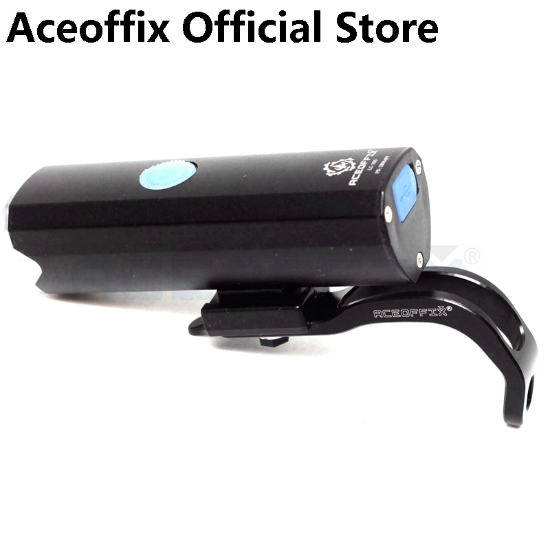 

Aceoffix Front Light for Brompton Folding Bike Recharge 2600mAh 300 Lumens CNC Bike Light Bracket Holder