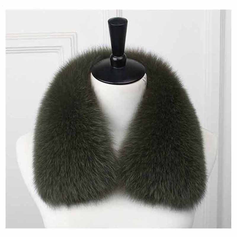 

Scarves Ms.MinShu Men Genuine Fur Collar 100% Natural Scarf Winter Neck Warmer Male Big Hood Trim