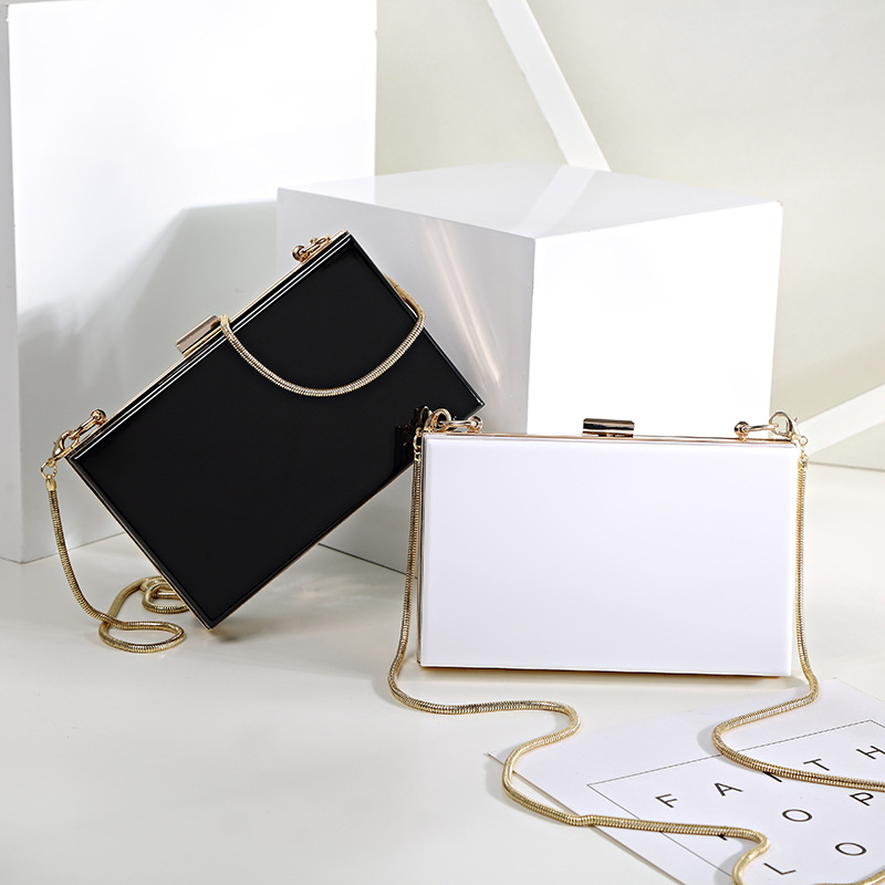 

Summer New Fashion Clutch Simple One-Shoulder Chain Bag, Black