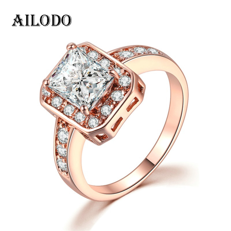 

Ailodo Classic CZ Engagement Wedding Rings For Women Fashion Party Finger Rings Luxury Copper Jewelry Birthday Gifts 20AUG40