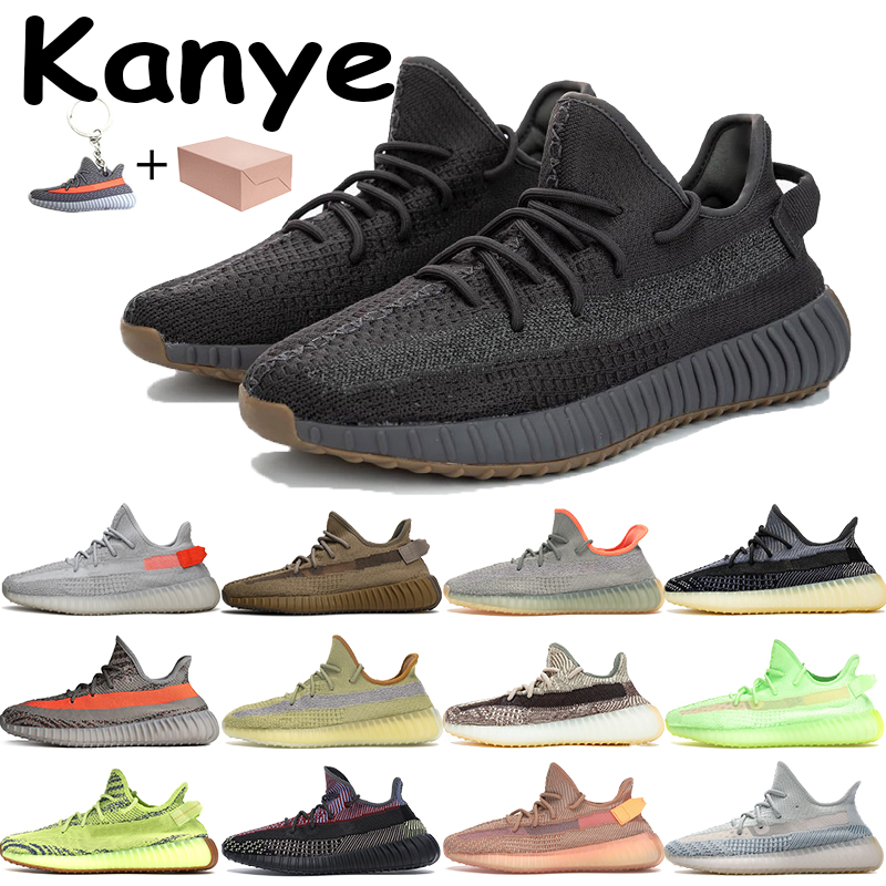 

With box kanye running shoes mens sneakers yecheil yeshaya zyon oreo linen marsh abez cinder static reflective clay beluga men trainers, 36. orange grey