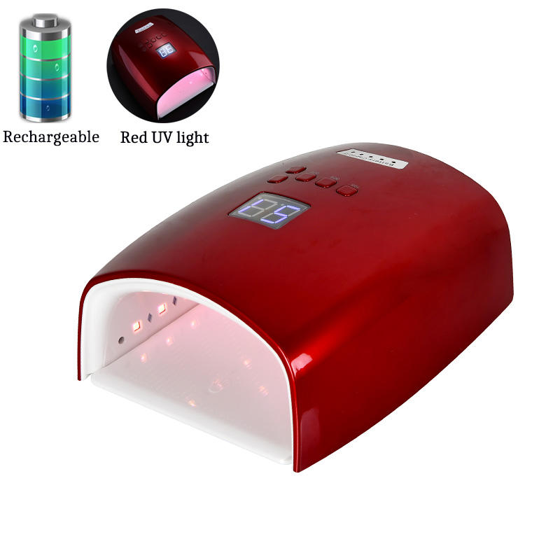 

Professional UV Nail Lamp 48W Gel Polish Dryer Nail Art Lamp Fast Curing UV Light Manicure Pedicure Lamps LED, No battery bluelight