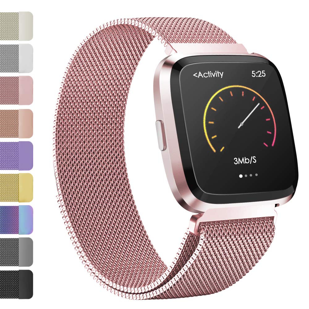 

Strap Metal Stainless Steel Band For Fitbit Versa Strap Wrist Milanese Magnetic Bracelet fit bit Lite Verse 2 Band Accessories