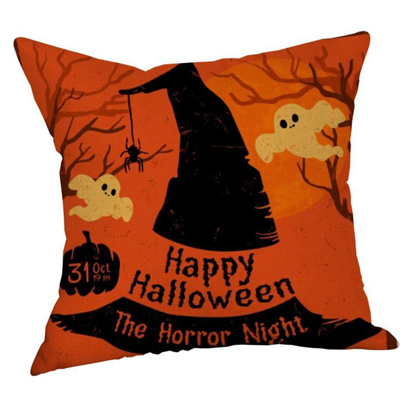 

Promotion! Pillow Shape Canape Home Bed Decoration Cushion Cover Case (Ghost, dead tree) Pillow Case, Black orange