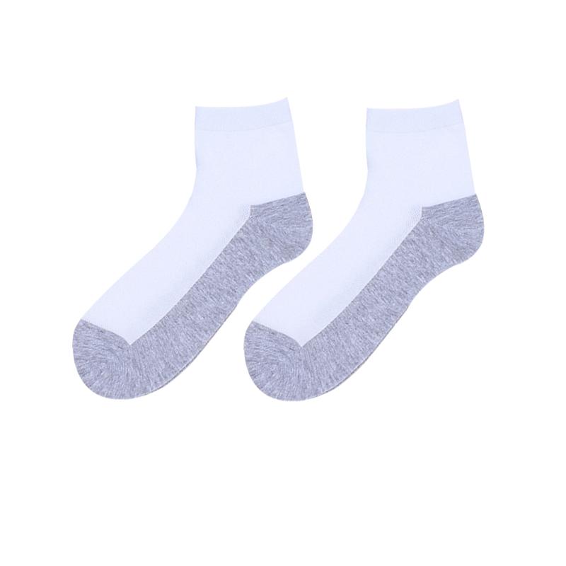 

10pairs Comfortable Solid Color Daily Breathable Mesh Cotton Blend Easy Wear Men Socks Business Washable Mid-calf Length Casual, White 10pairs