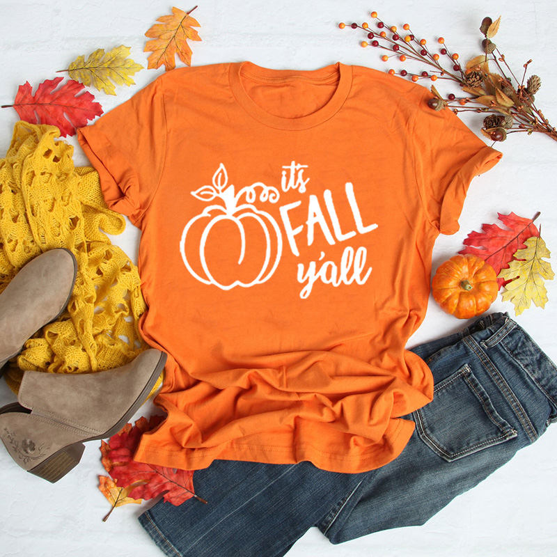 

Women' IT' FALL Y'ALL Cute Funny Fall Autumn Seasonal T Shirt Fashion Tumblr Graphic Halloween Pumpkin Tee Tops Clothing, Null-fstwh-