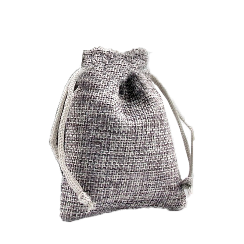 

50 Pcs NATURAL LINEN BURLAP JUTE Drawstring Pouch Gift Bags Wedding Favor Sack
