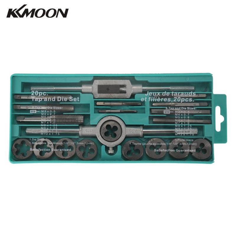 

Alloy Steel Tap and Die Set with Adjustable Wrench Twisted Hand Tools Hands Screw Taps