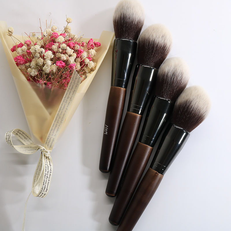 

1pcs Big Beauty Powder Brush Blush Foundation Round Make Up Large Cosmetics Aluminum Brushes Soft Face Makeup YA138