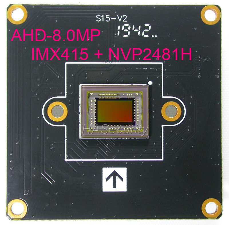 

8MP AHD-8.0MP @ 15fps , 1/2.8" Sony IMX415 CMOS image sensor + NVP2481 CCTV camera module PCB board (optional parts