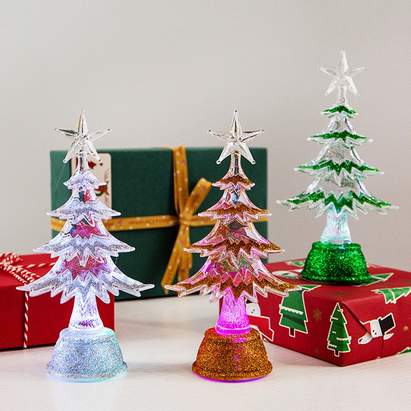 

Hot Merry Christmas Luminous Tree LED Christmas Tree Decor Desktop Decor Xmas Home Table Party Perfect Gift