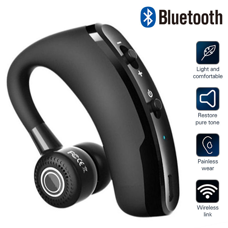 

New V9 Handsfree Wireless Bluetooth Noise Control Business Wireless Bluetooth Headset with Mic for Driver Sport