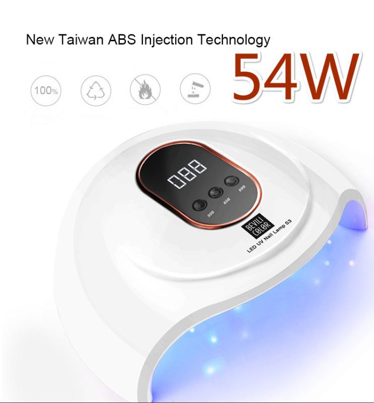 

54W Uv Lamp New LCD Display Nail Polish Dryer ABS Fast Dry Time Manicure Lamp 30s/60s/90s Timer Nail Light Care Tool, 36w as shown