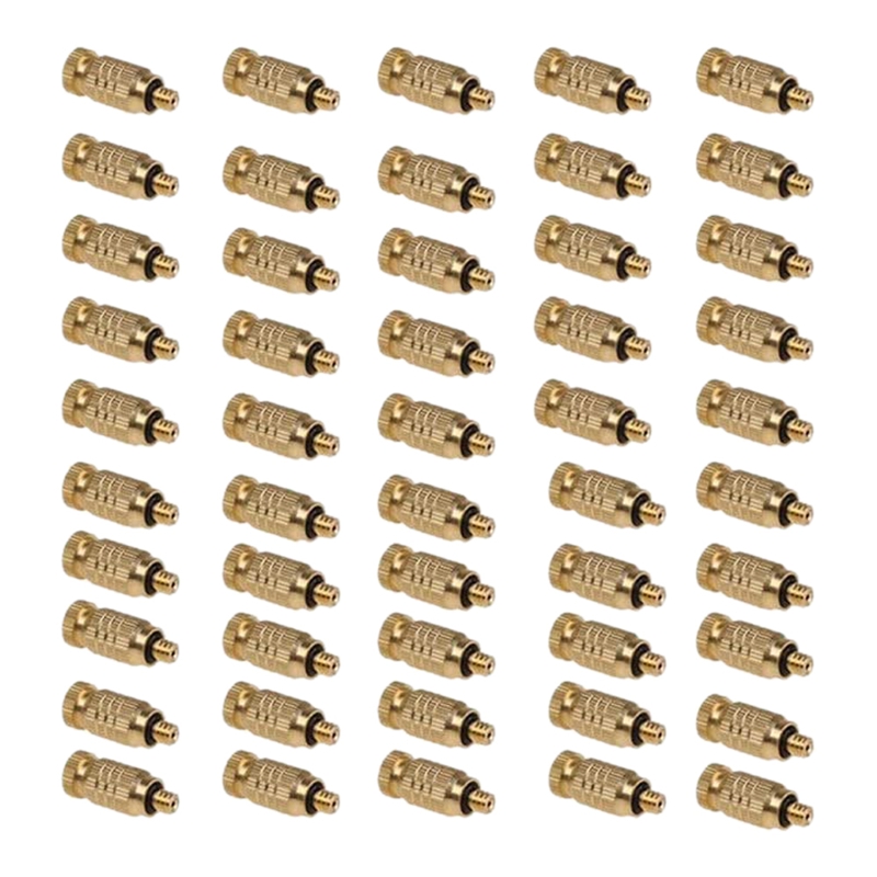 

50Pcs Pipe Atomization Nozzle Brass Fog Mist Nozzles Misting Fogging Atomizing Spray Sprinkler Head